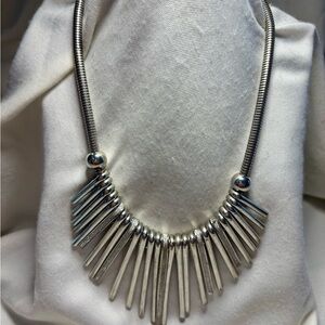 Vintage Statement Silver Necklace